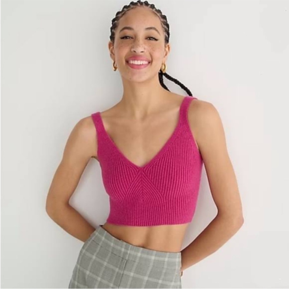 J Crew Cashmere Pink Knit Top NWOT